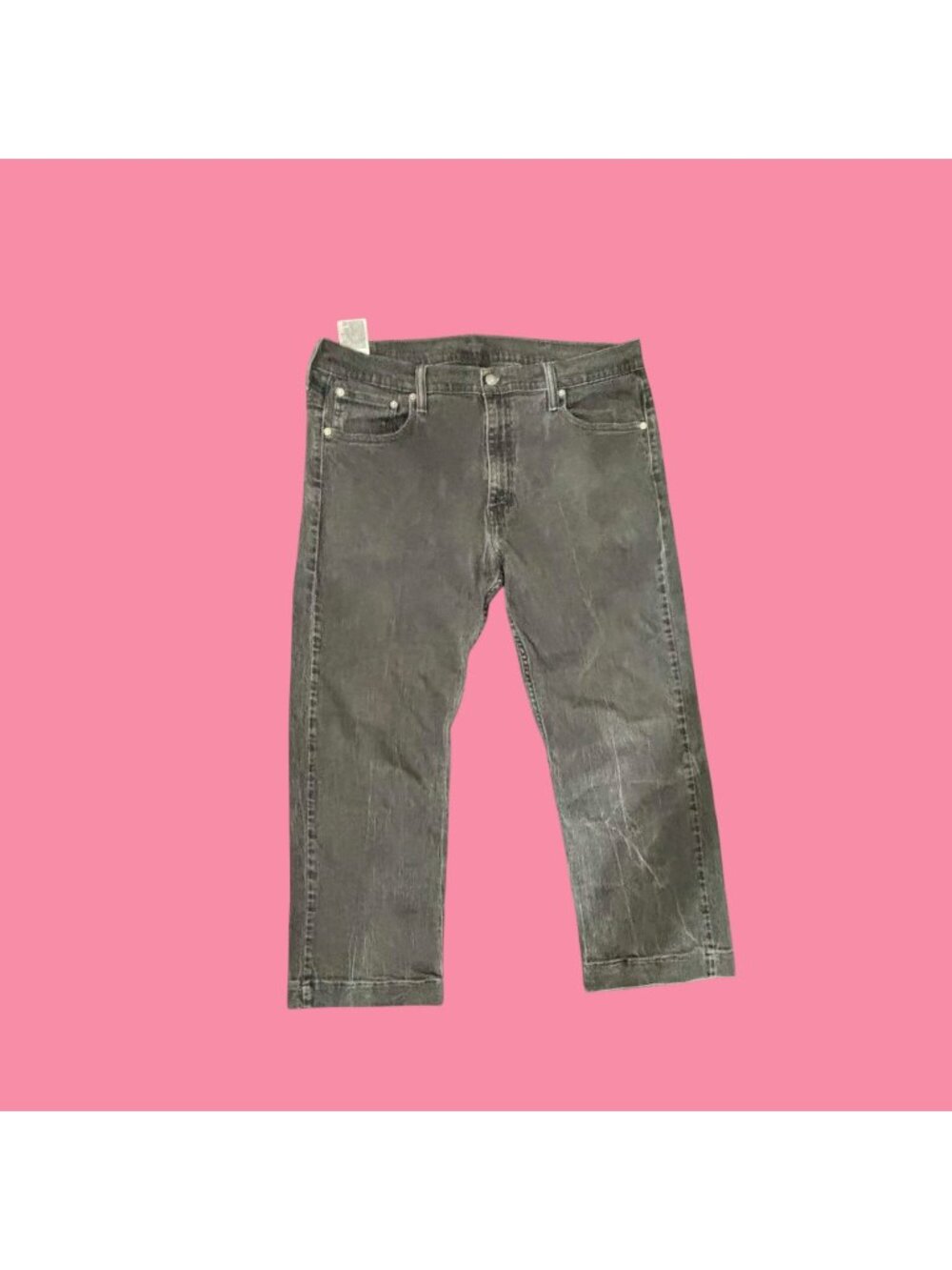 Levis Mens 569 Black Straight Fit Denim Jeans W36 L32